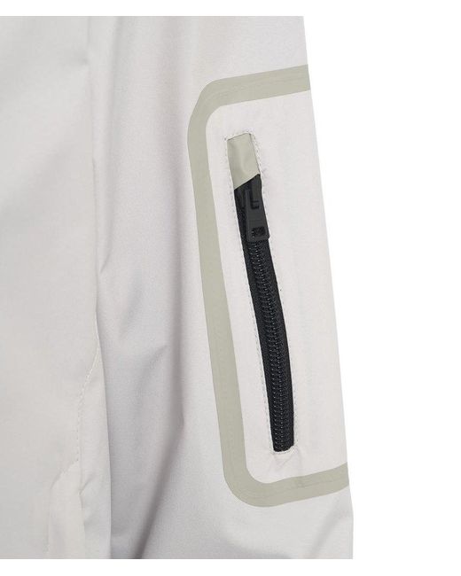 Herno White Zip-up Long-sleeved Bomber Jacket for men