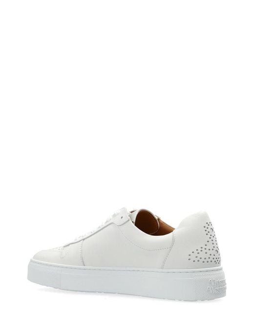 Vivienne Westwood White Orb Printed Low-Top Sneakers