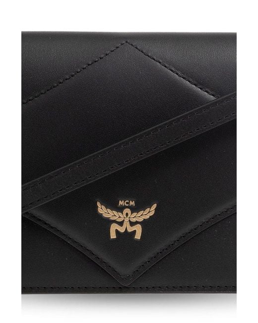 MCM Black Large Diamond Logo-debossed Crossbody Bag