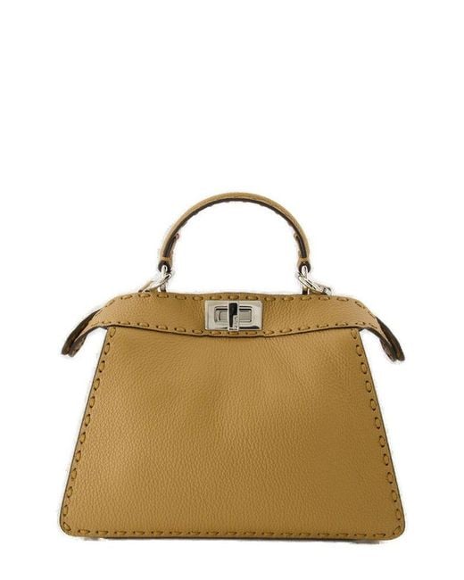 Fendi Metallic Peekaboo Iseeu Small Tote Bag