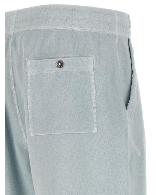 Stone Island Blue Logo Badge Bermuda Shorts for men