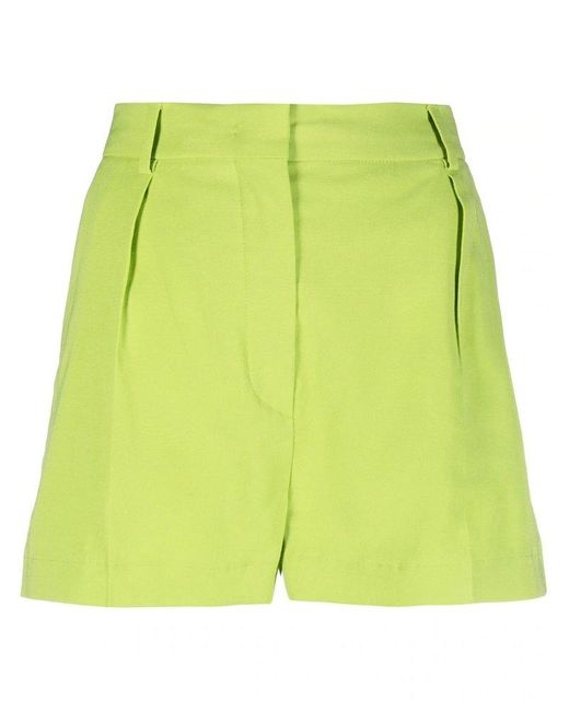 Sportmax Green High-waisted Tailored Shorts