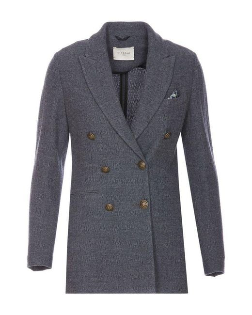 Circolo 1901 Blue Double-Breasted Jacket
