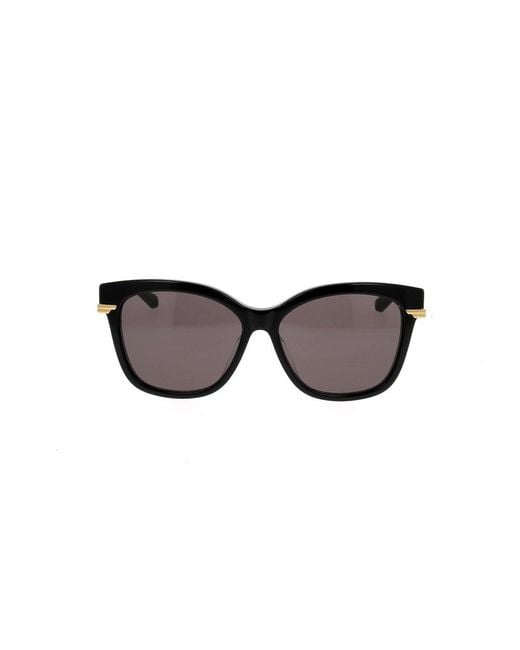 Bottega Veneta Black Classic Square Frame Sunglasses