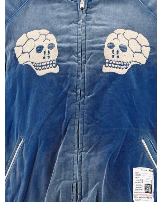 Maison Mihara Yasuhiro Blue "souvenir" Bomber Jacket for men