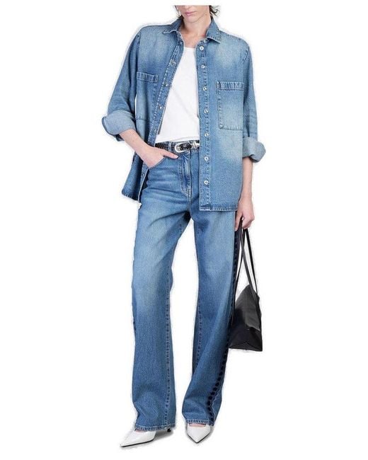 IRO Lydie Long-Sleeved Denim Jacket in Blue | Lyst UK