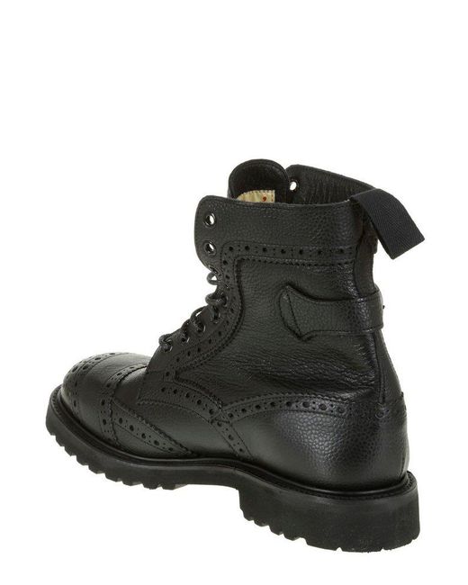 Tricker's Black Lace-up Ankle Boots for men