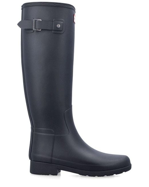 Hunter Blue Refined Tall Rain Boots