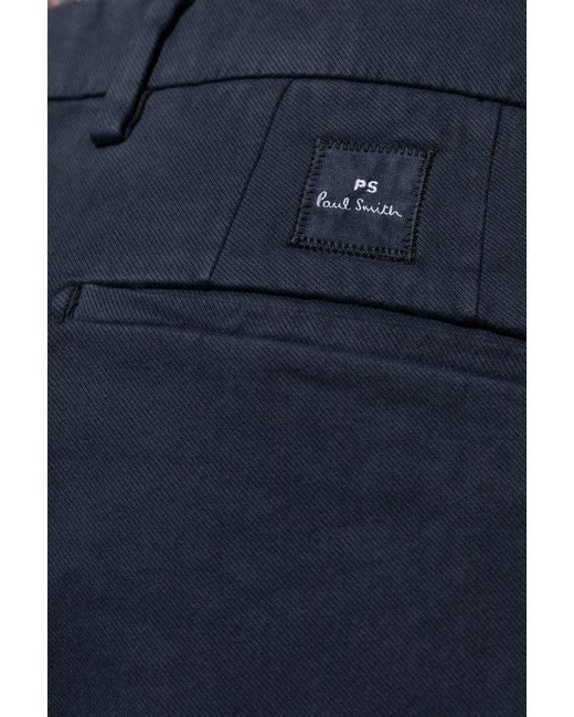 PS by Paul Smith Blue Trousers With Logo Patch, for men