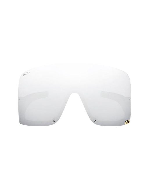 Gucci White Oversized Frame Sunglasses