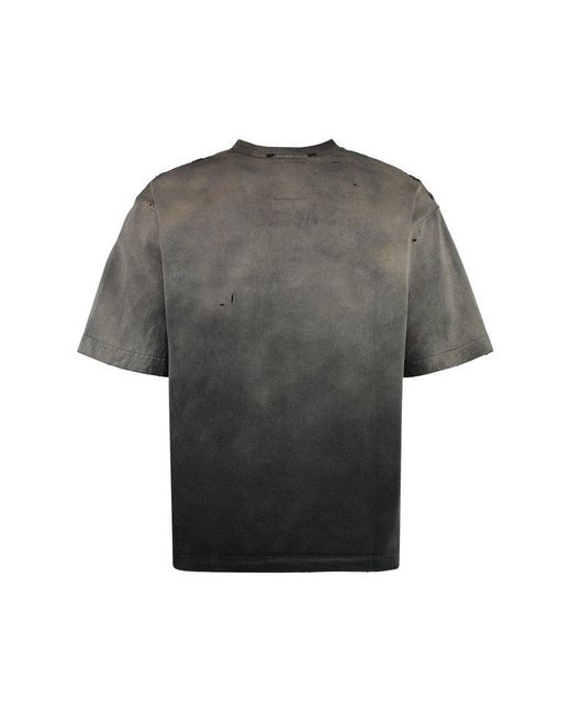 Maison Mihara Yasuhiro Gray Cotton Crew-Neck T-Shirt for men