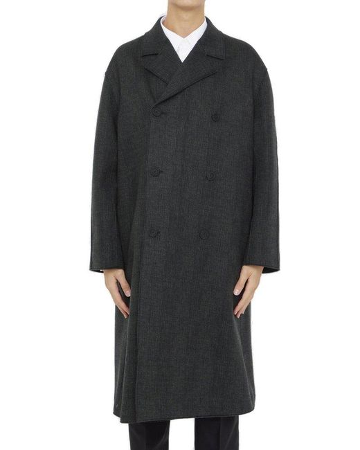 Dior Black Double-breasted Long-sleeved Coat for men