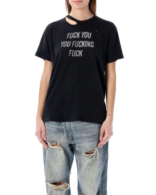 R13 Black Fuck You T-shirt