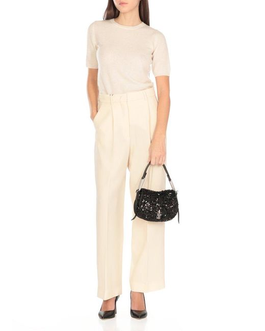 Coccinelle Black Magie Embellished Foldover Top Mini Tote Bag