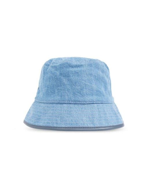 COACH Blue Logo Embroidered Denim Hat