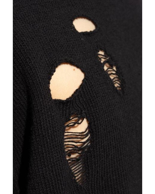 Yohji Yamamoto Black Sweater With A Vintage Effect for men