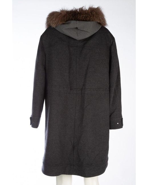 Brunello Cucinelli Black Hooded Jacket