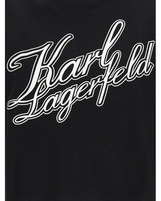 Karl Lagerfeld Black Athleisure Cropped T-shirt