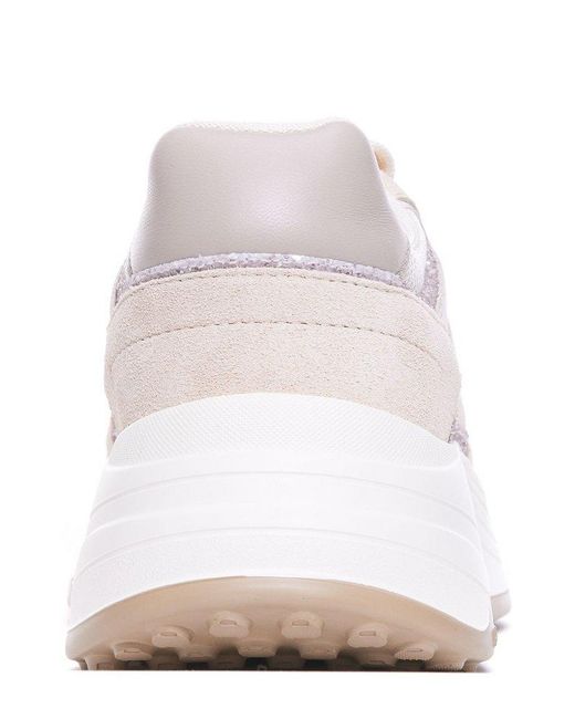 Hogan White Hi-Fi Lace-Up Sneakers