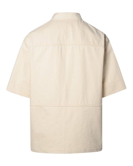 Jil Sander Natural Ivory Cotton Shirt for men