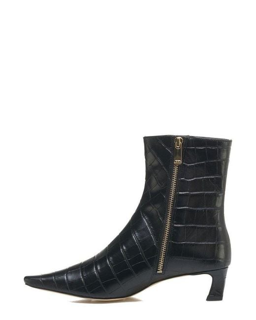 Michael Kors Black Cosmo Embossed Kitten Boots