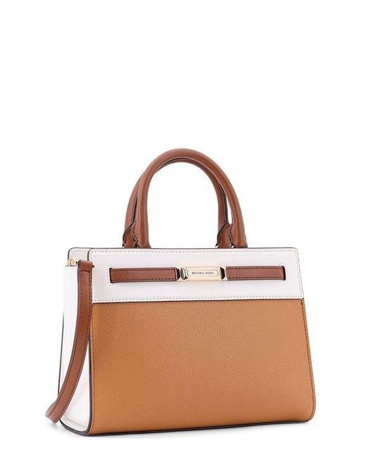 Michael Kors Brown Small Colour-Block Top Handle Bag