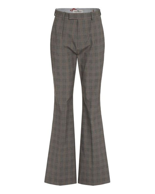 Vivienne Westwood Gray Ray Prince-Of-Wales Checked Trousers