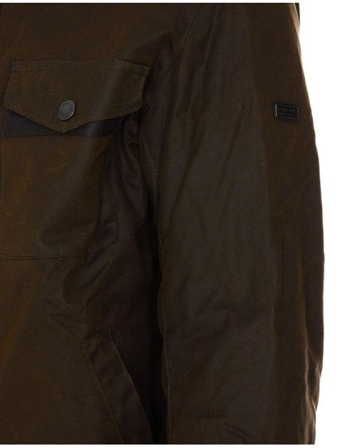 Barbour Brown High-Neck Zipped Jacket for men