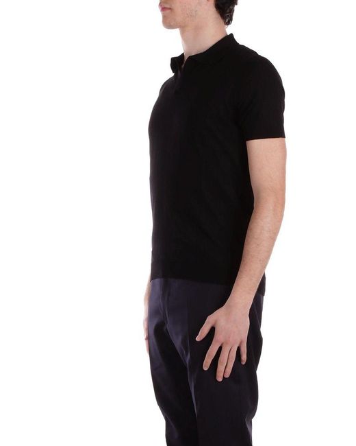 Tagliatore Black T-Shirts And Polos for men