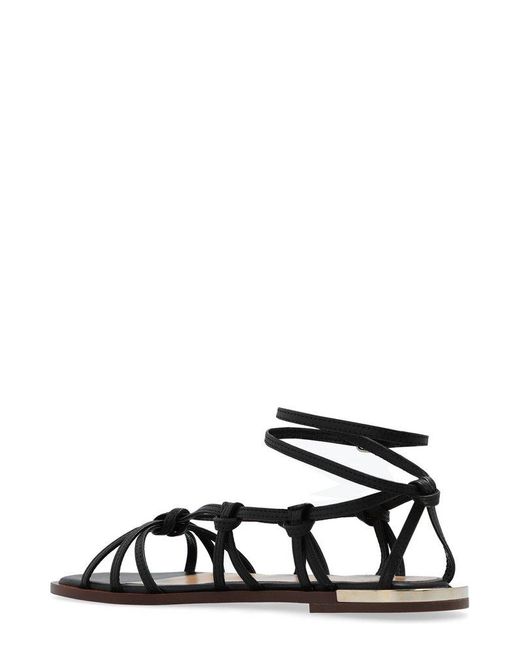 Chloé Black Uma Flat Sandals
