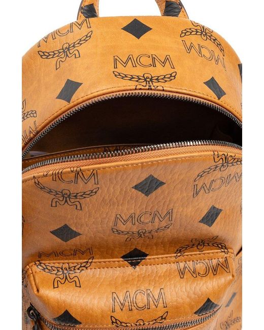 MCM Natural Backpack With Logo,