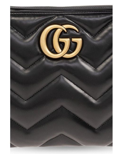 Gucci Black GG Marmont Clutch
