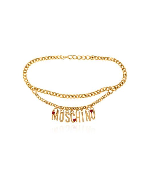 Moschino Metallic Brass Belt