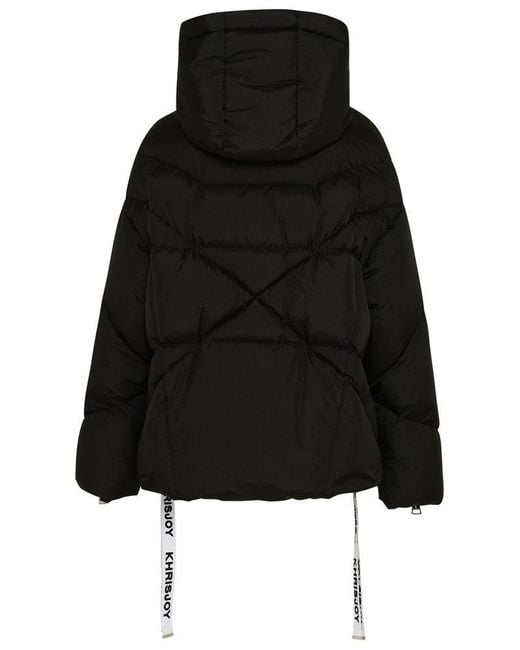 Khrisjoy Black Quilted Zip-up Down Jacket