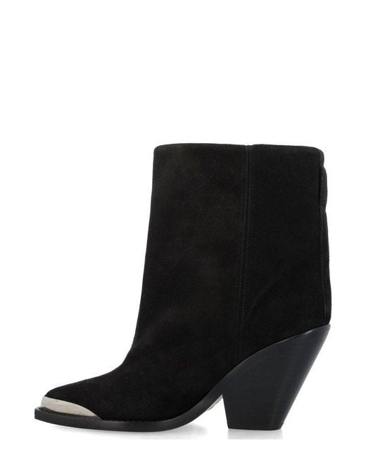 Isabel Marant Black Pointed Toe Ankle Boots