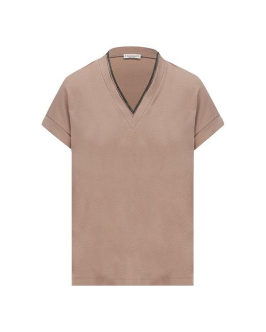 Brunello Cucinelli Brown T-shirt And Polo