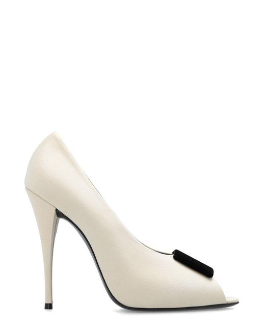 Saint Laurent Metallic Cipele Peep Toe Pumps