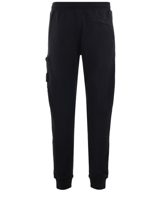 Stone Island Blue Compass Patch Track Pants for men