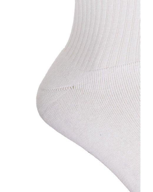 DSquared² White Logo-intarsia Socks for men