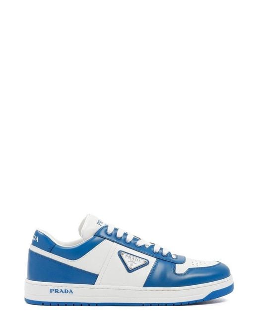 Prada Downtown Low-top Sneakers in Blue for Men | Lyst