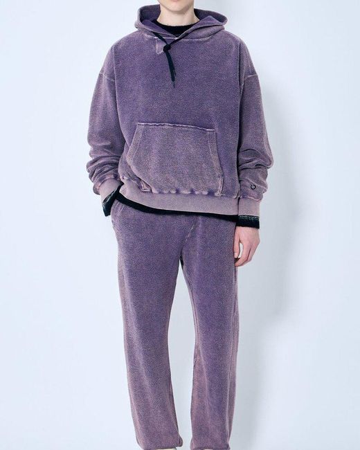 Nomarythm Textile Purple Handcrafted Track Pants for men