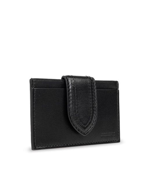Jacquemus Black 'Le Porte-Carte Bambino' Leather Card Holder