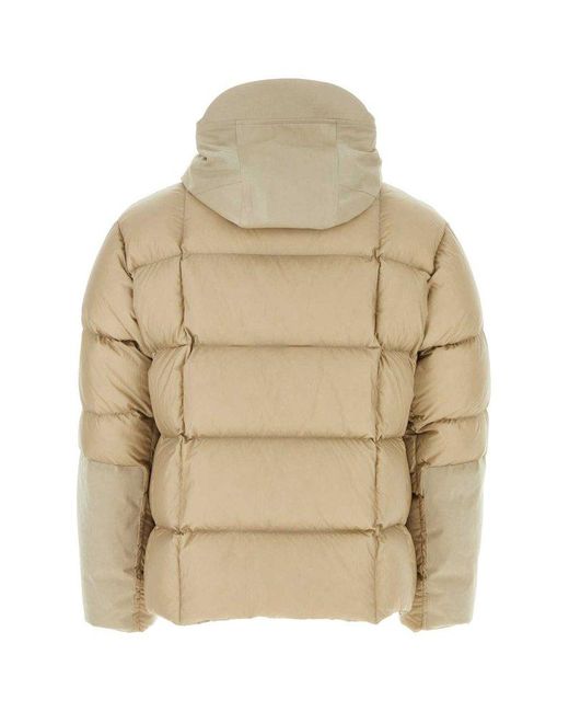 C P Company Natural Drawstring Hooded Padded Coat for men