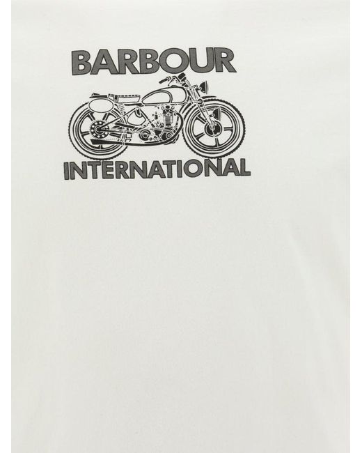 Barbour White Lens Graphic-printed T-shirt for men