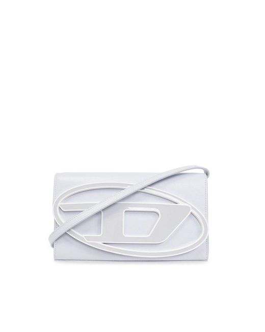 DIESEL White 1dr Strapped Wallet