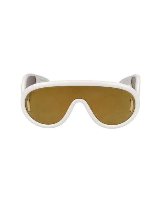 Loewe White Shield Frame Sunglasses