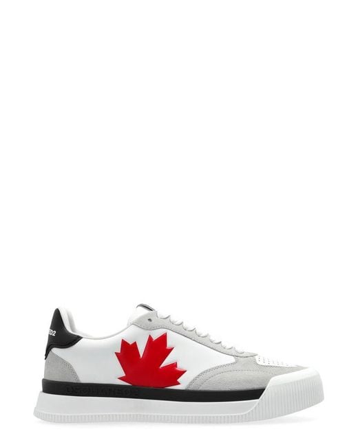 DSquared² White New Jersey Low-Top Sneakers for men