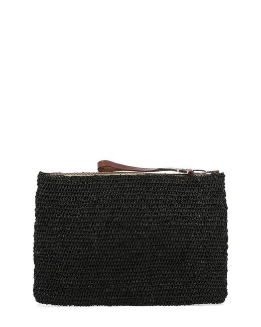 クラッチバッグ IBELIV SS25 AMPY CLUTCH (AMPY DARK) IBELIV Ampy Woven Zipped Clutch Bag in Black | Lyst