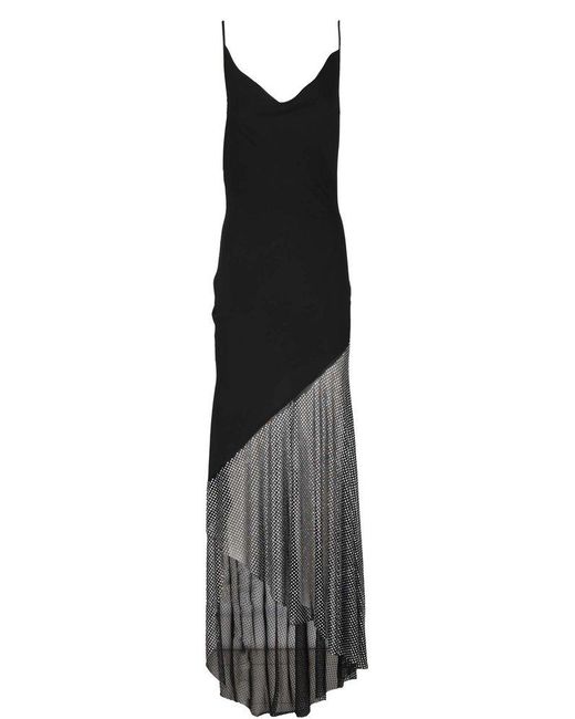 GIUSEPPE DI MORABITO Black Asymmetric Maxi Dress