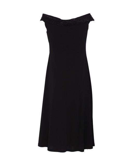 Emporio Armani Black Stretch Viscose Jersey Dress